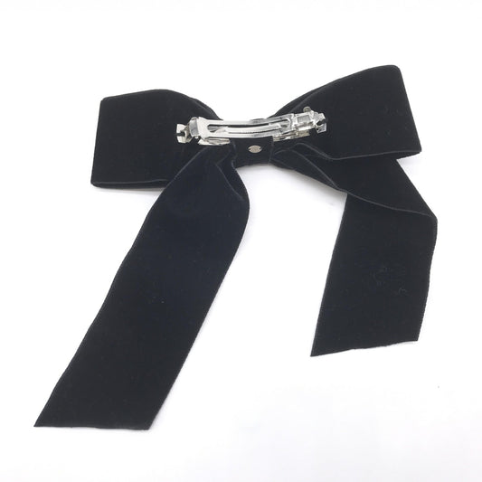 Black Velvet Bow Hair Accessory