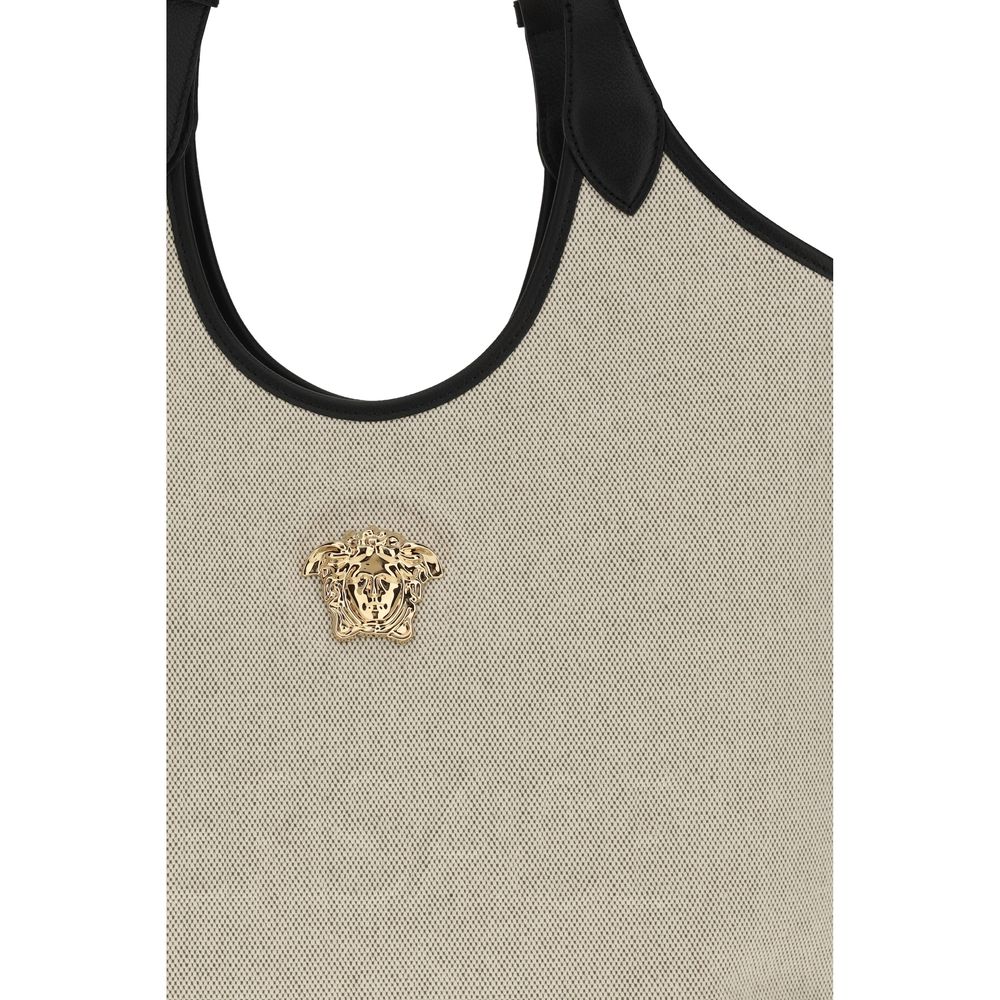 Beige Cotton Shoulder Bag