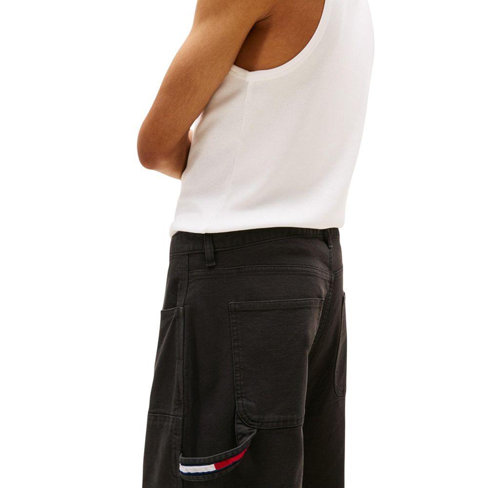 Black Organic Cotton Casual Pants
