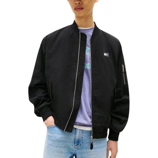 Black Recycled Cotton Bomber