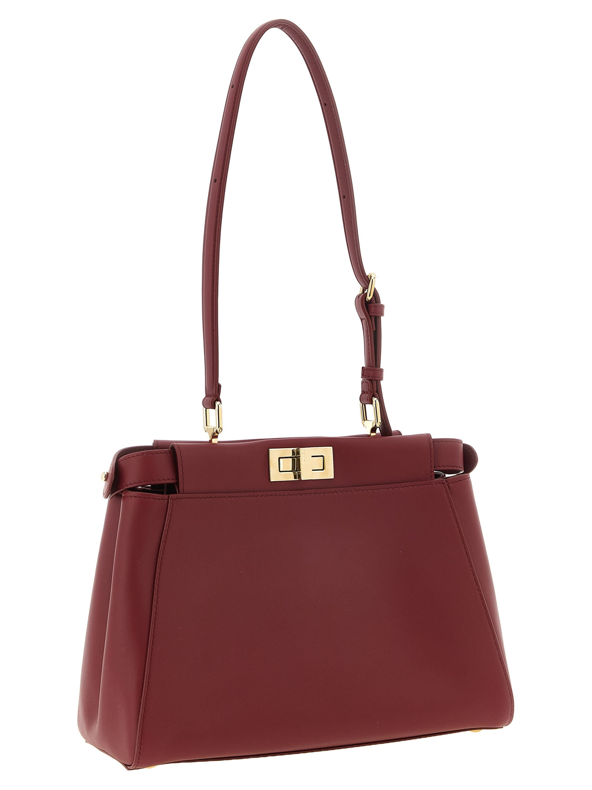 Bordeaux Lamb Leather Shoulder Bag