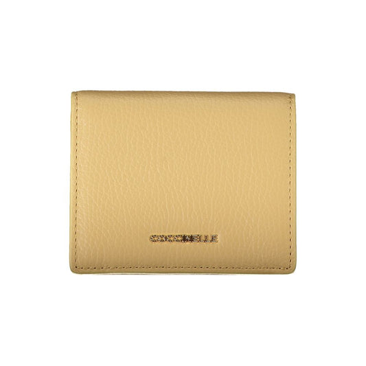 Beige Leather Women Wallet