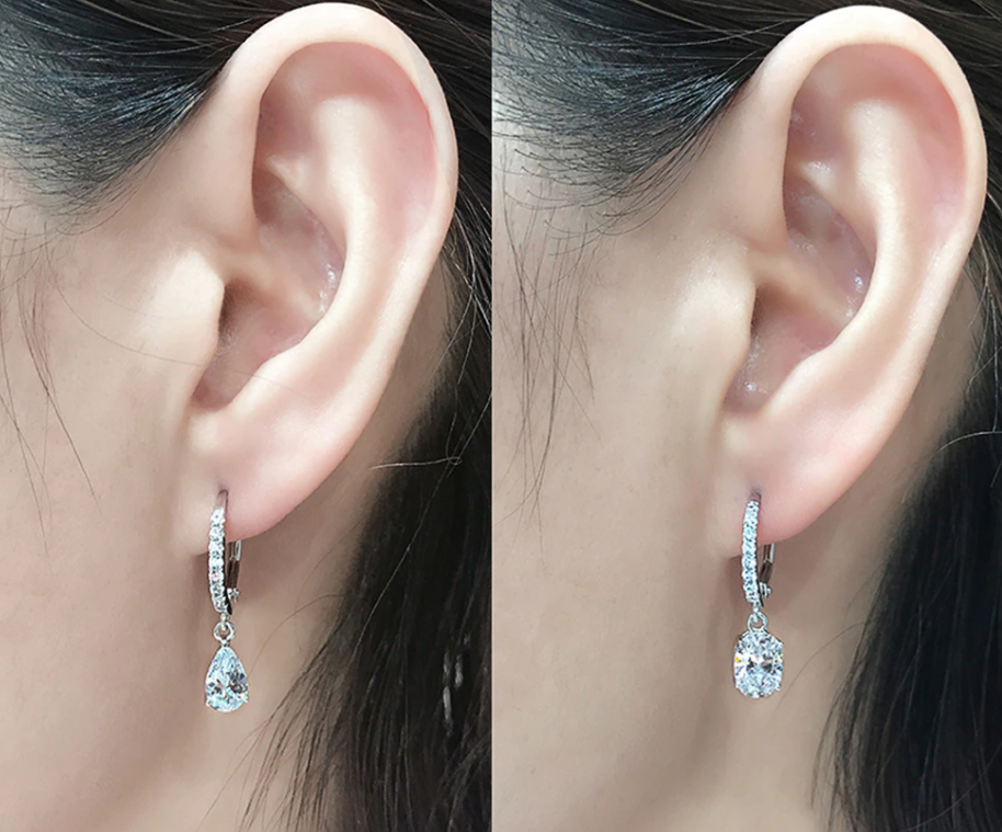 Pear CZ Drop Earrings