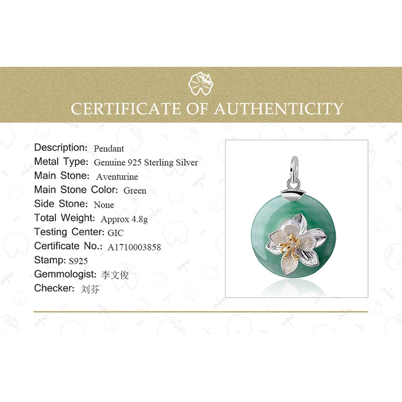 Suytable s925 Aventurine Whispers Pendant ~ only