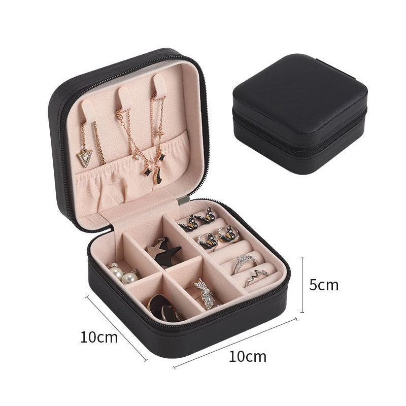 Suytable Leather Jewelry Travel Organizer Box