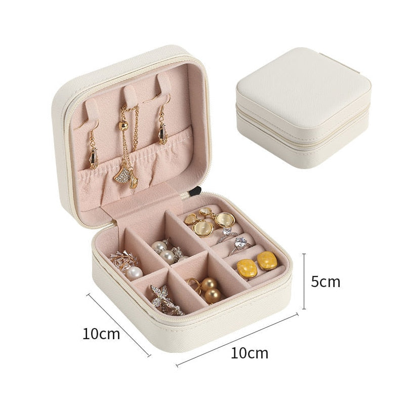 Suytable Leather Jewelry Travel Organizer Box