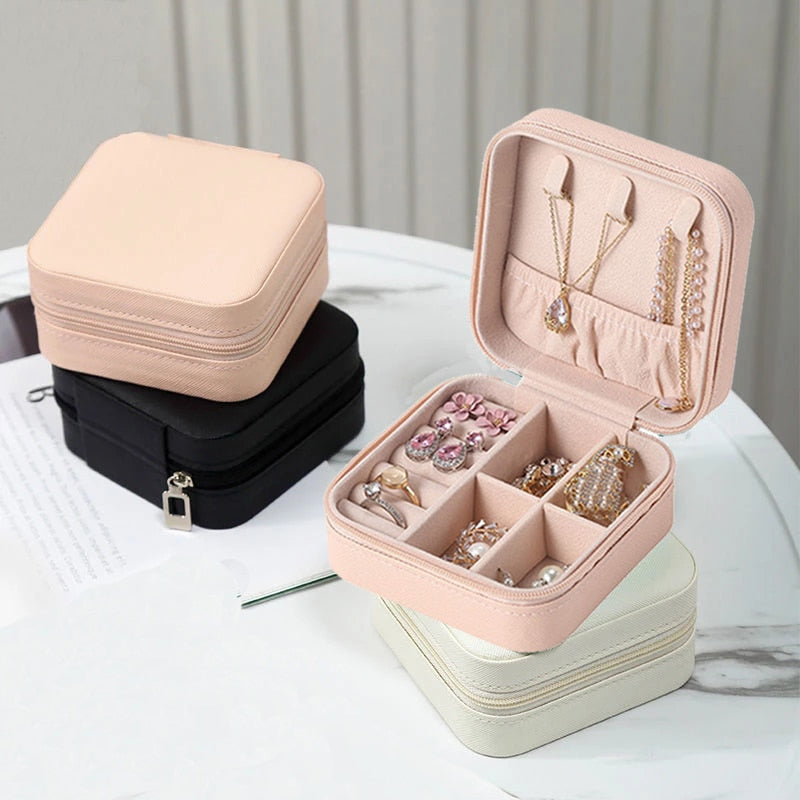 Suytable Leather Jewelry Travel Organizer Box