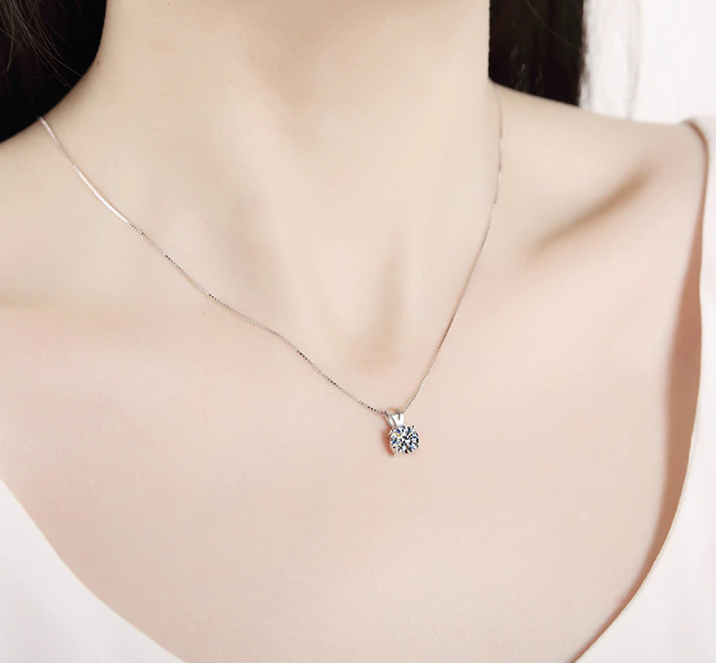 Stunning Solitaire Diamond Pendant Necklace