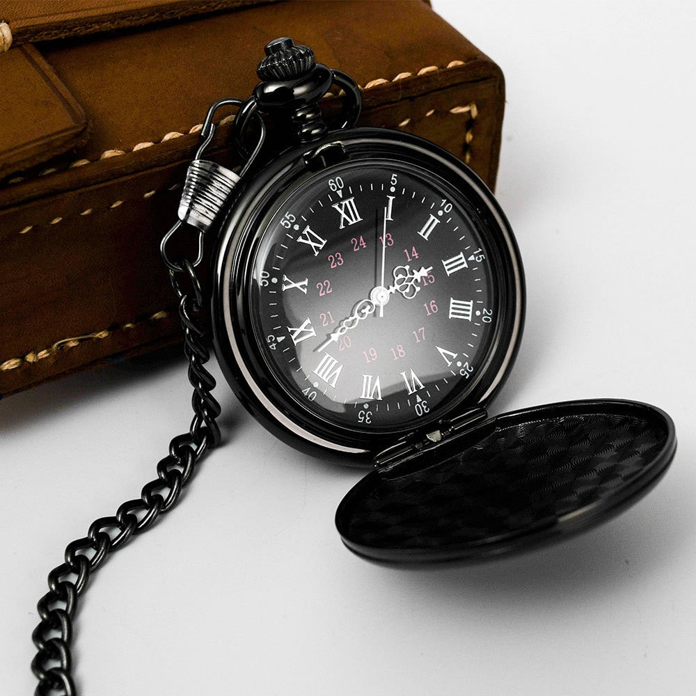Retro Quartz Fob Pocket Dress Watch ~ Personalized Engraving
