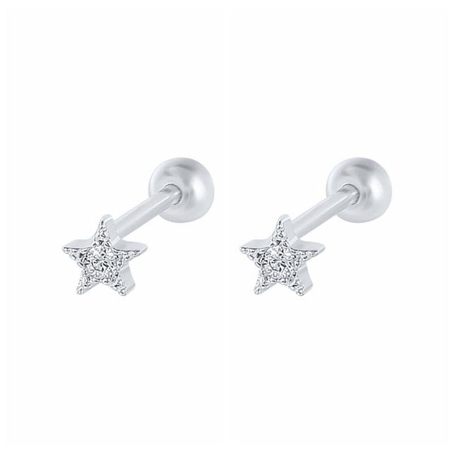 Cute Sterling Silver Stud Earrings