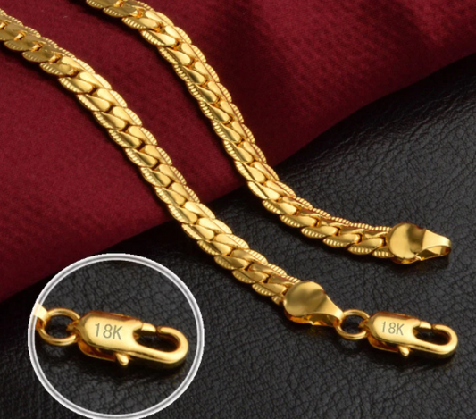 925 18/20/24 Inch 18k Gold Plated Necklace