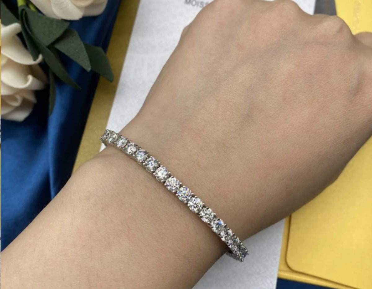 Elegant Moissanite Tennis Bracelet