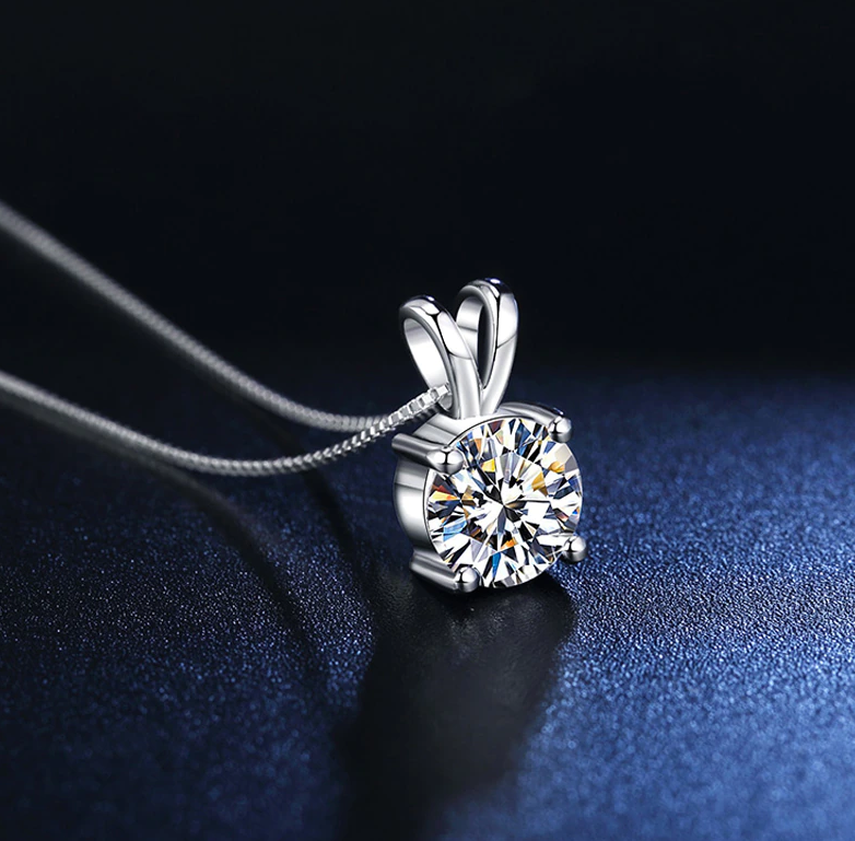 Stunning Solitaire Diamond Pendant Necklace