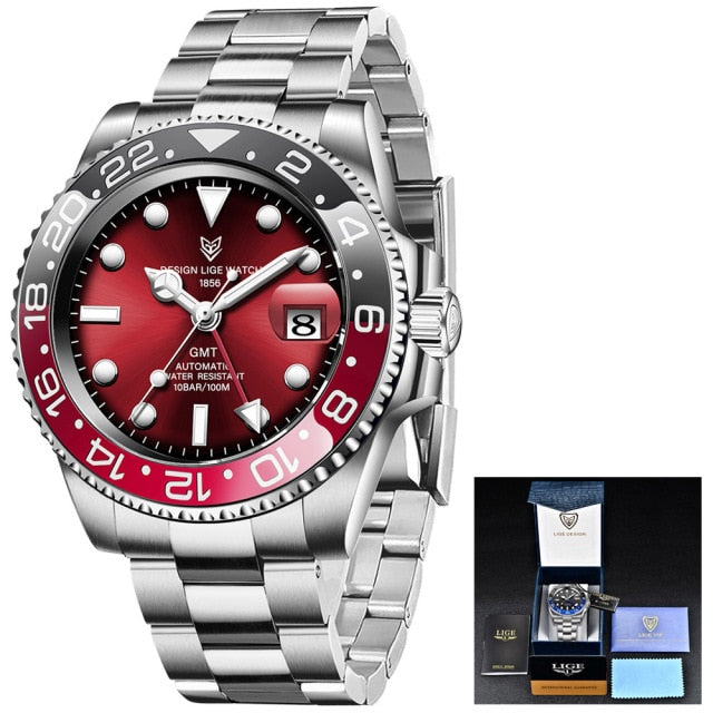 LIGE Men's Automatic Mechanical Water Resistant Luxury Wristwatch