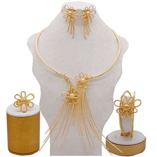 24K Gold Color Fine Jewelry Set