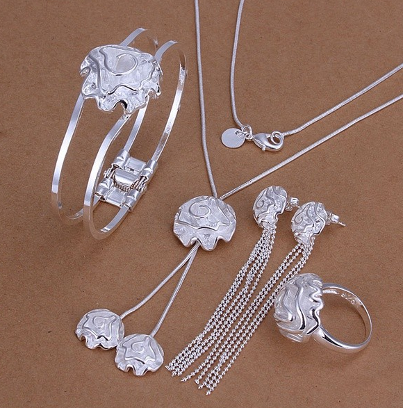 s925 Solid Sterling Silver Jewelry Set