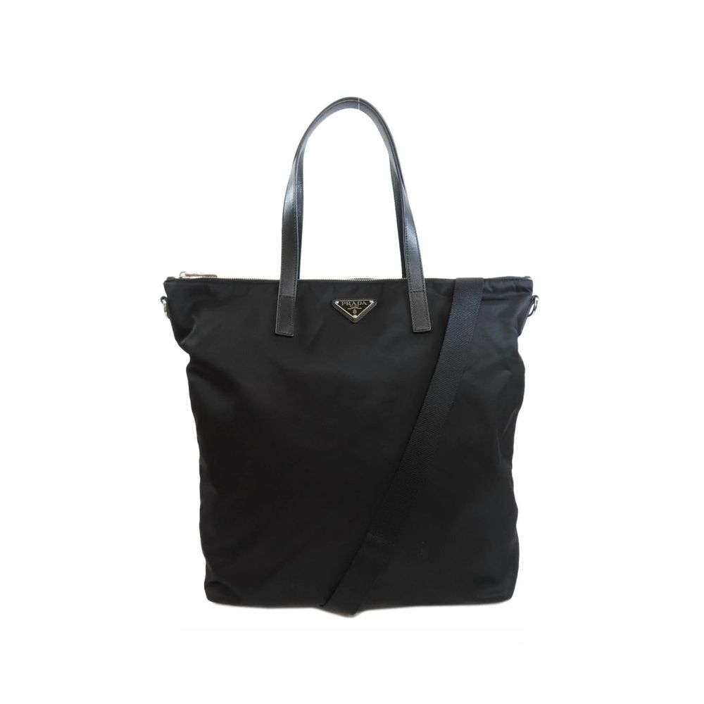 Black Nylon Tote Bag