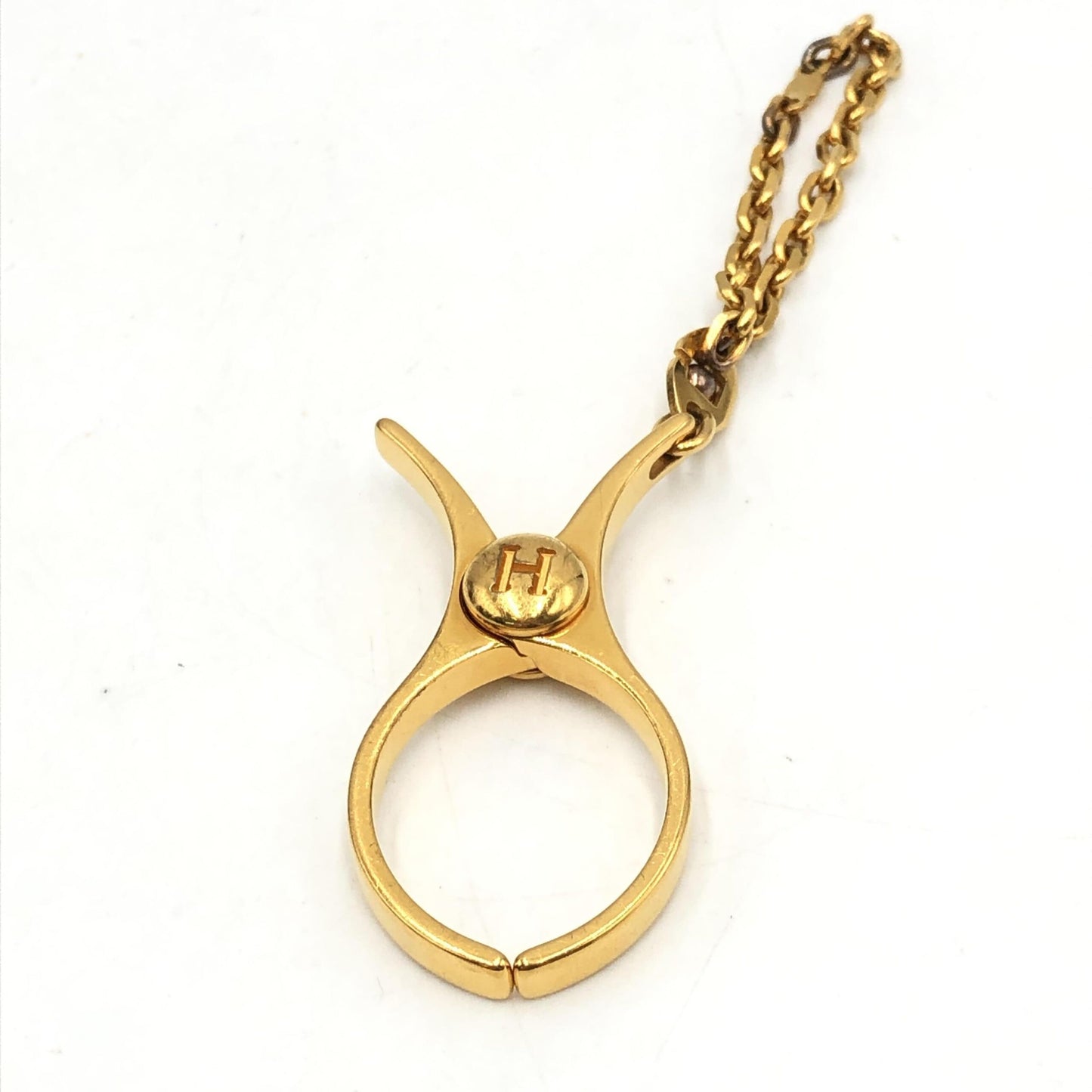 Gold Metal Glove Holder Keychain