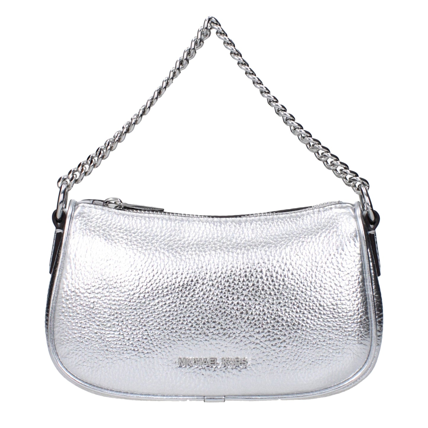 Gray Leather Handbag