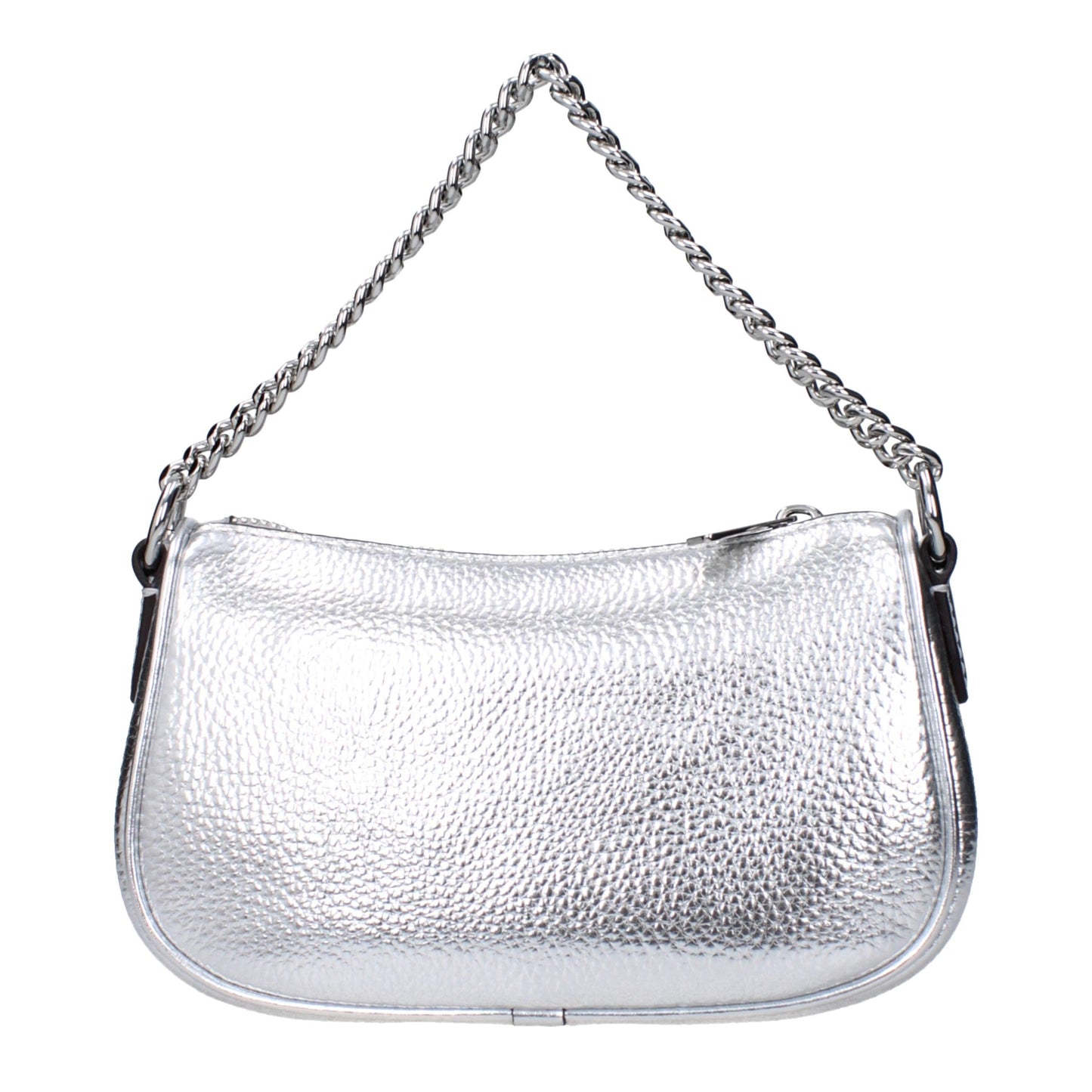 Gray Leather Handbag