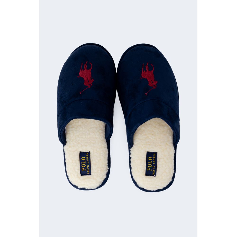 Blue Polyester Slippers