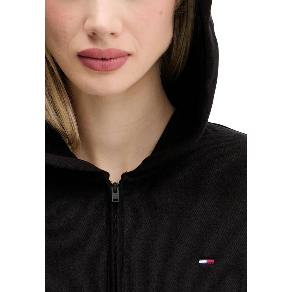 Black Recycled Cotton Hoodie