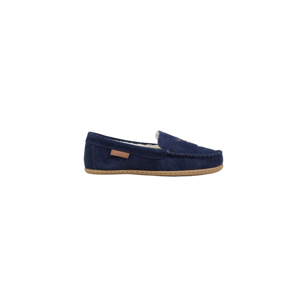 Blue Suede Leather Slippers