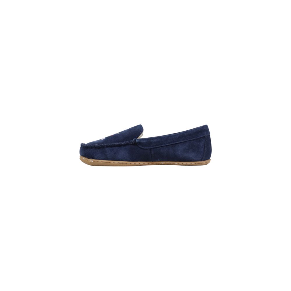 Blue Suede Leather Slippers