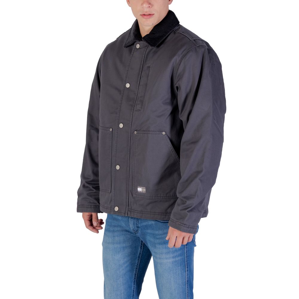 Gray Recycled Cotton Denim Jacket