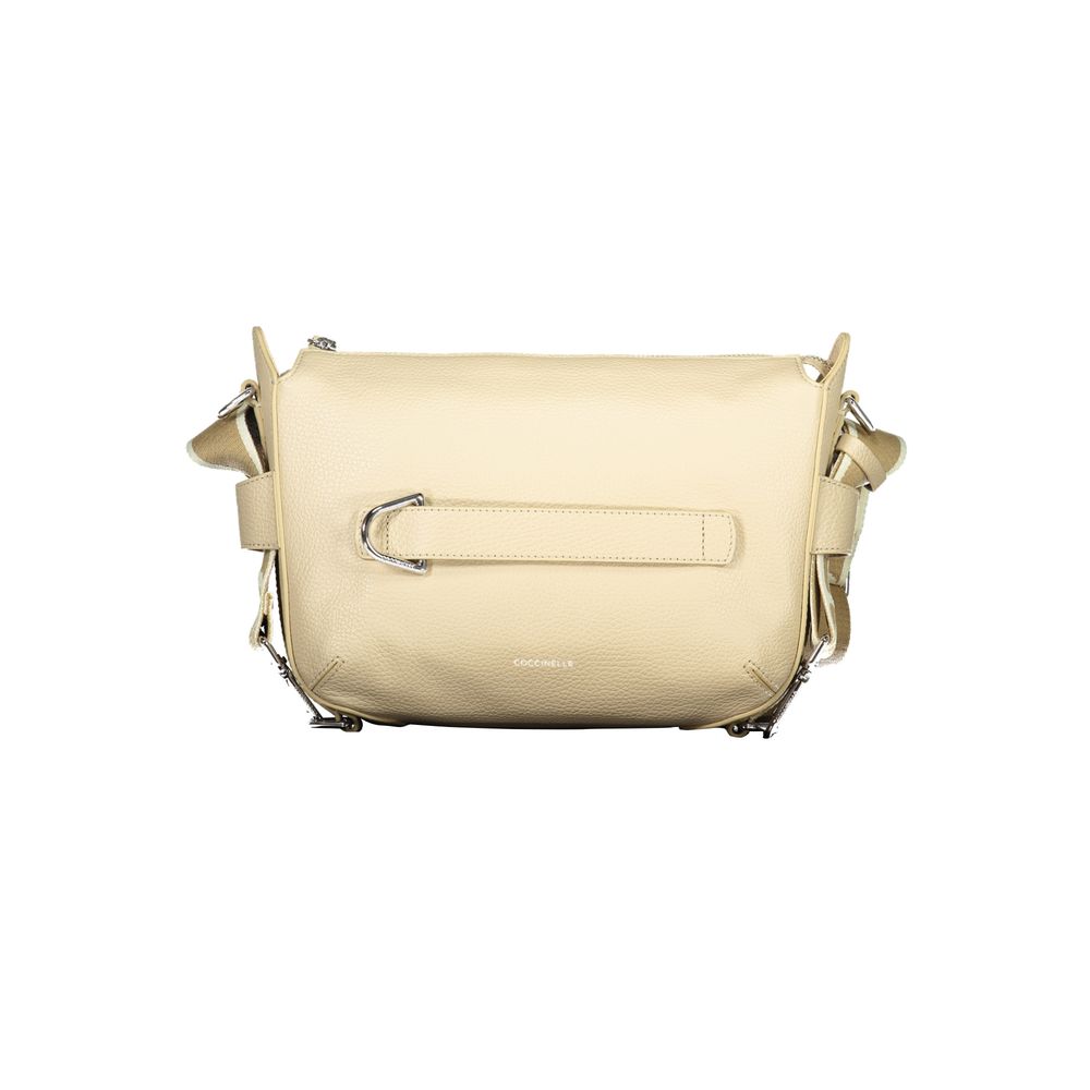 Beige Leather Women Handbag