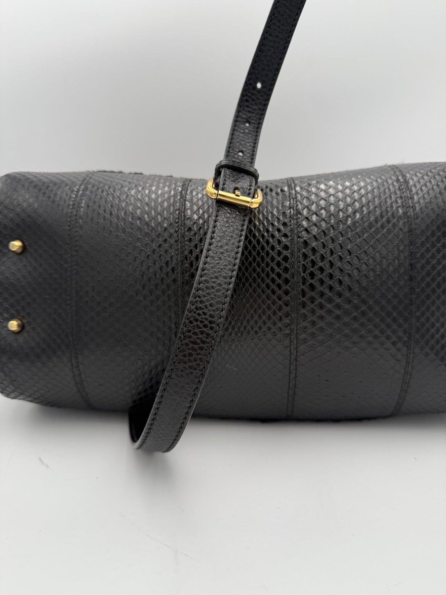 DOLCE & GABBANA Sicily Python and Macramé Handbag