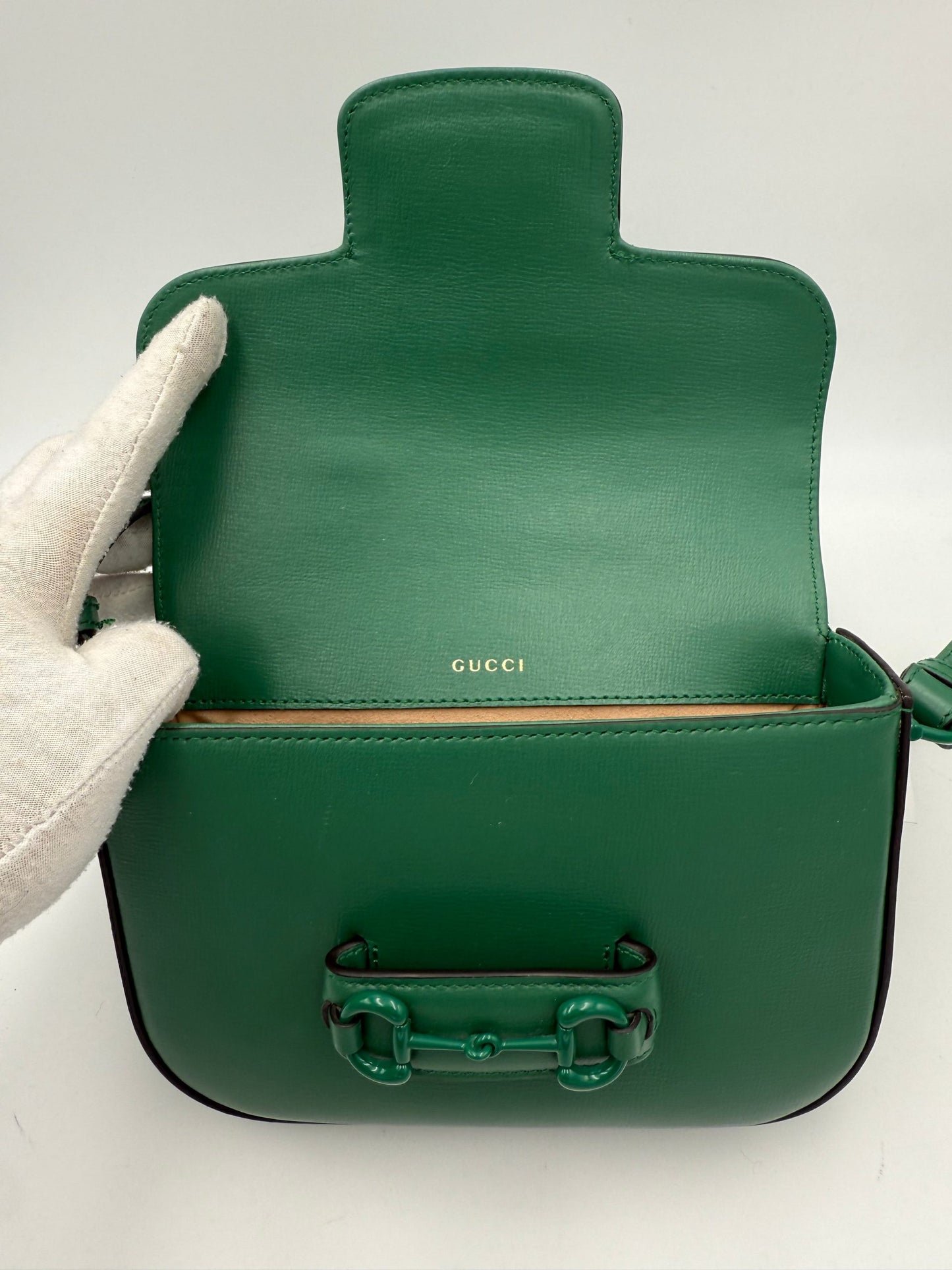 GUCCI HORSEBIT 1955 Emerald Handbag