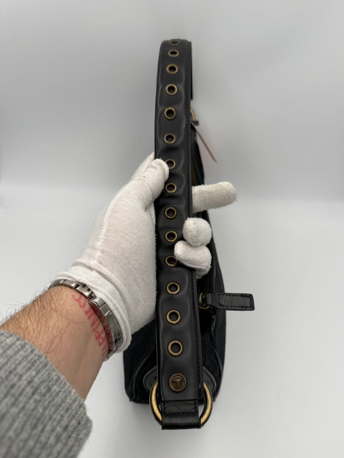 VERSACE Medusa Jacquard Shoulder Bag