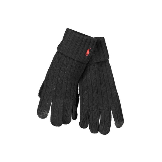 Black Wool Men's Glove