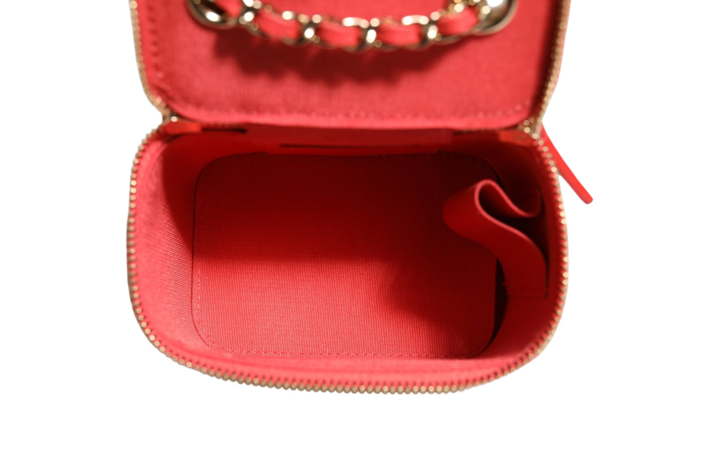 Raffia Jute Striped Mini Vanity Case