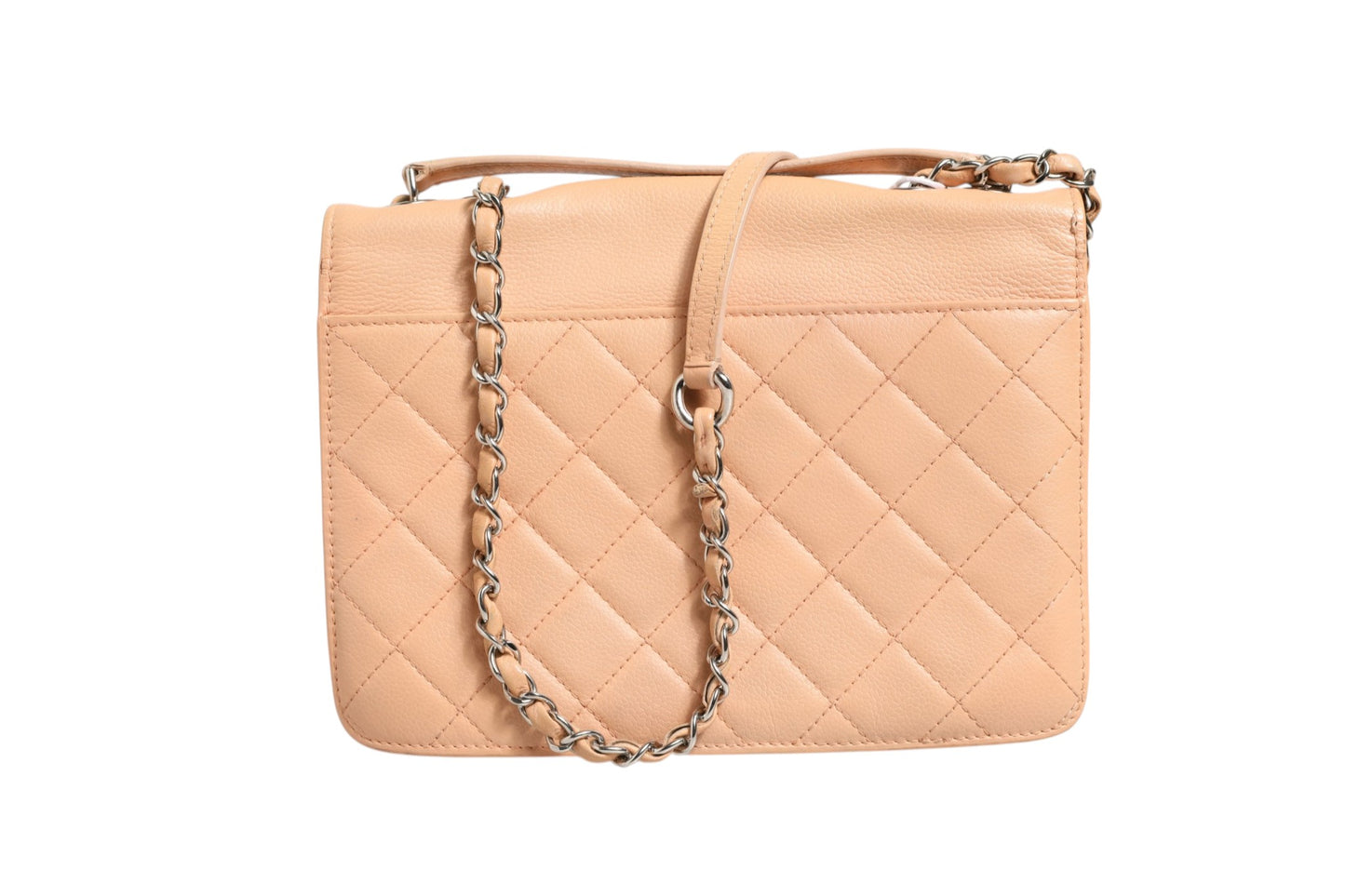 Goatskin Quilted Small CC Box Flap Bag