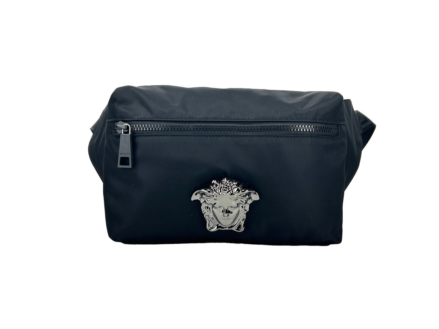 Versace Medusa Black Nylon Belt Bag Waist Fanny Pack Purse