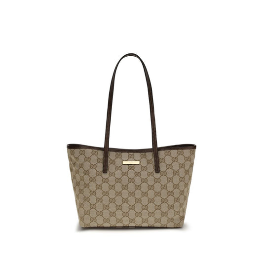 Beige Fabric Handbag