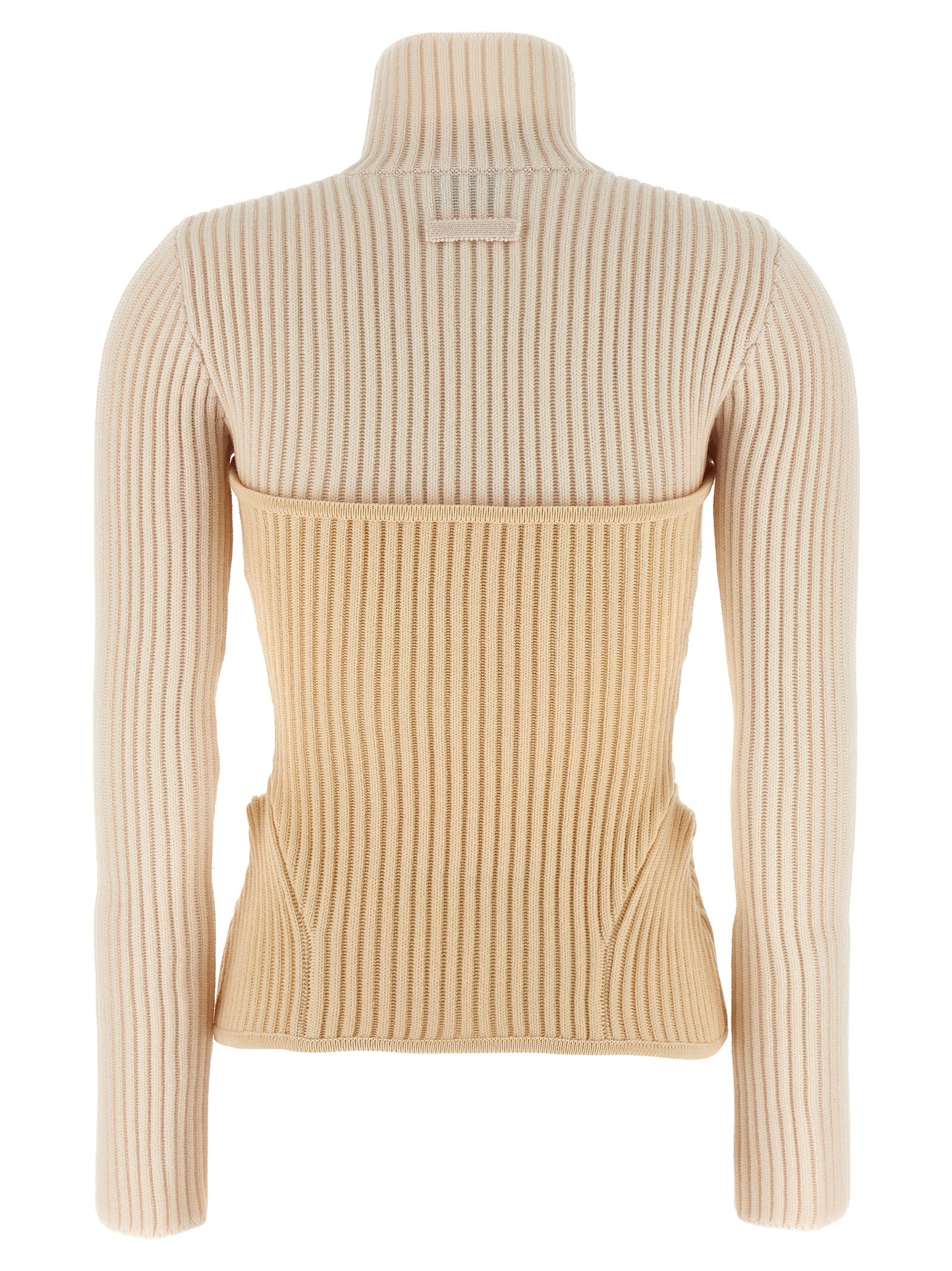 Beige Merino Wool Cardigan