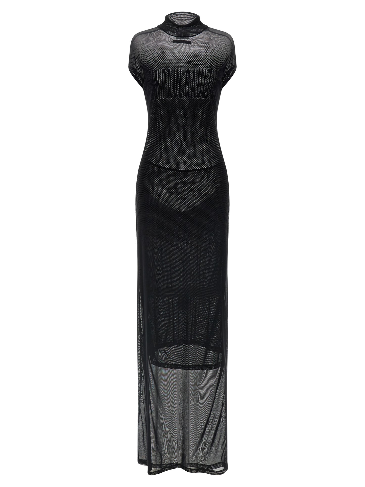 Black Polyamide Long Dress