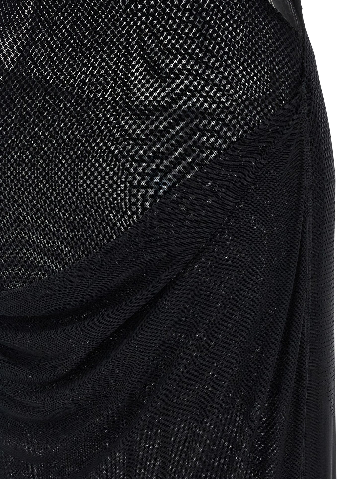 Black Polyamide Long Dress