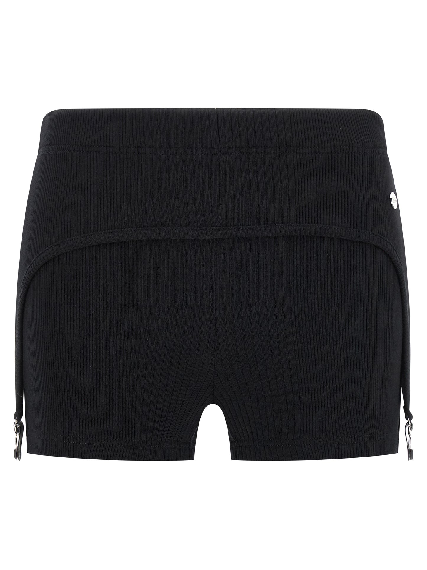 Black Cotton Bermuda Shorts