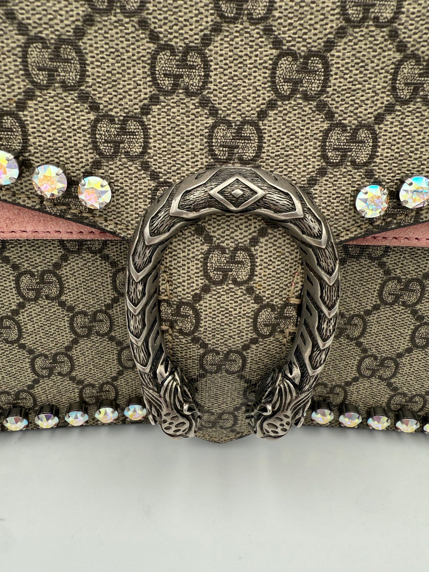 GUCCI DIONYSUS GG Supreme with Diamonds Handbag