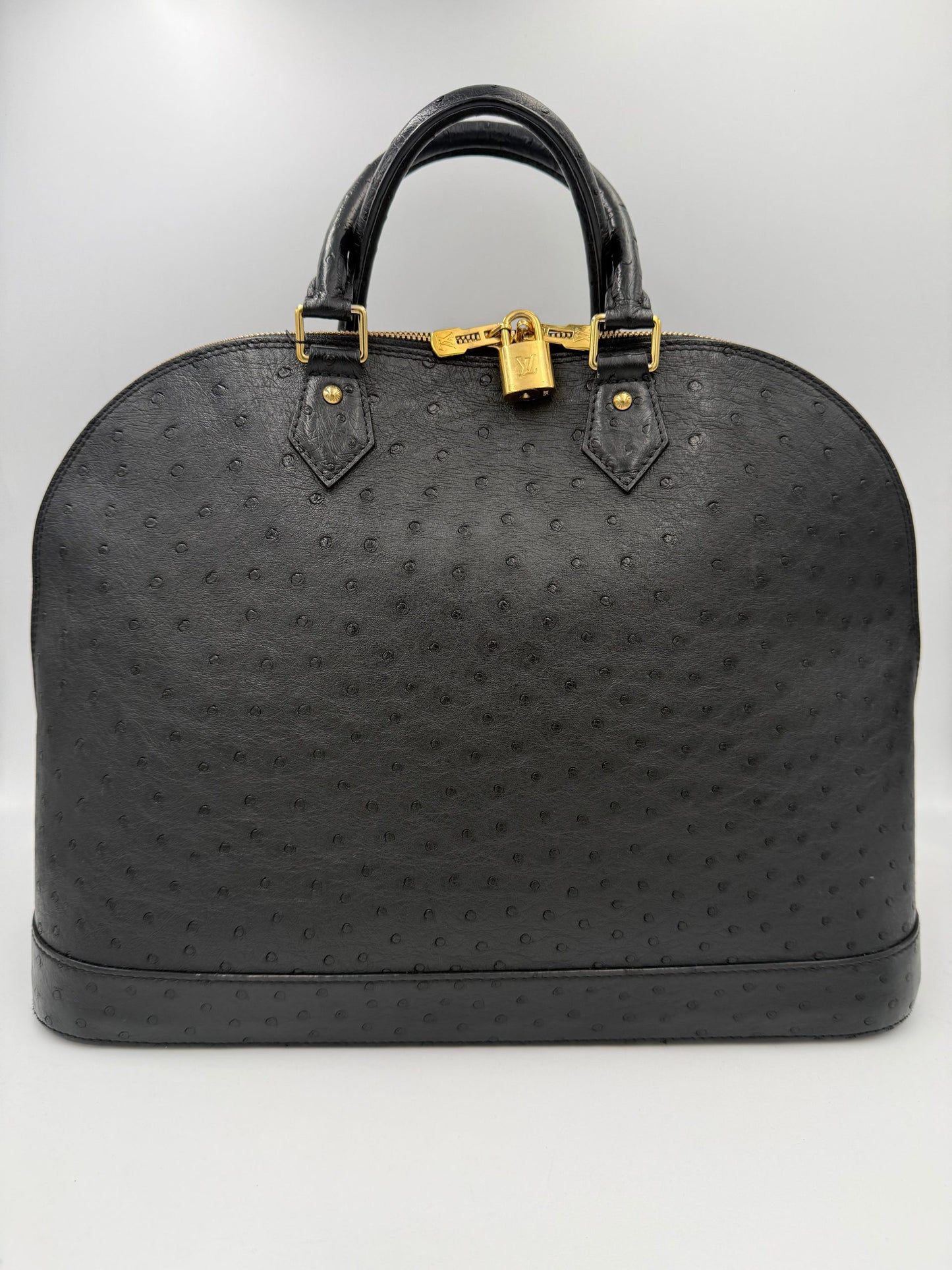 LOUIS VUITTON Alma GM in Ostrich Leather Handbag