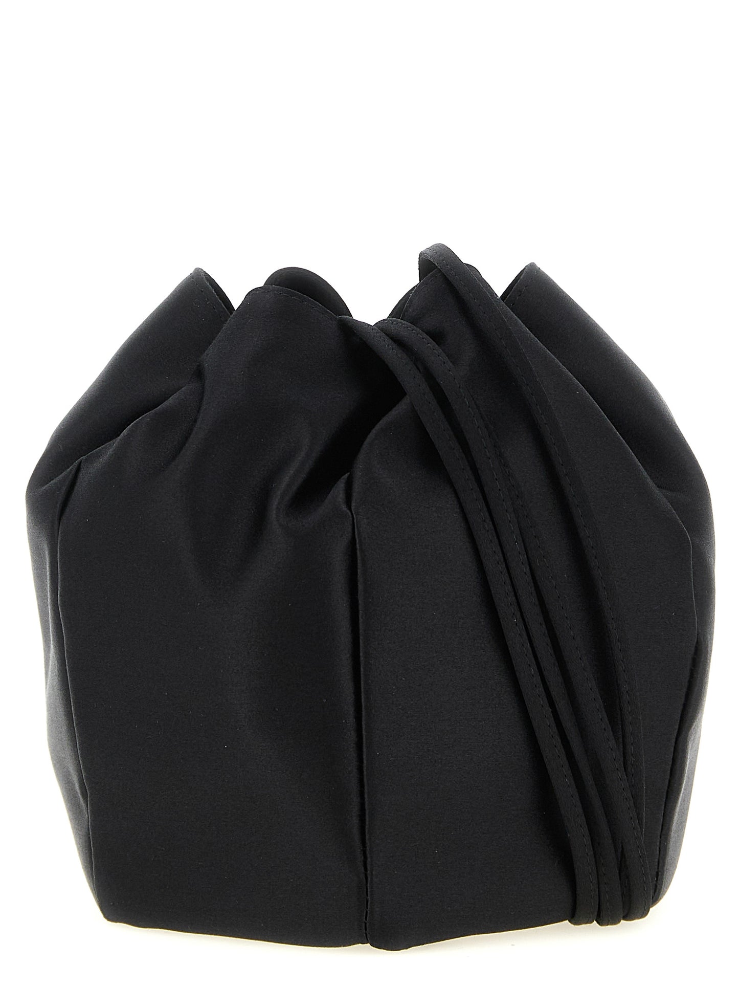 Black Viscose Shoulder Bag