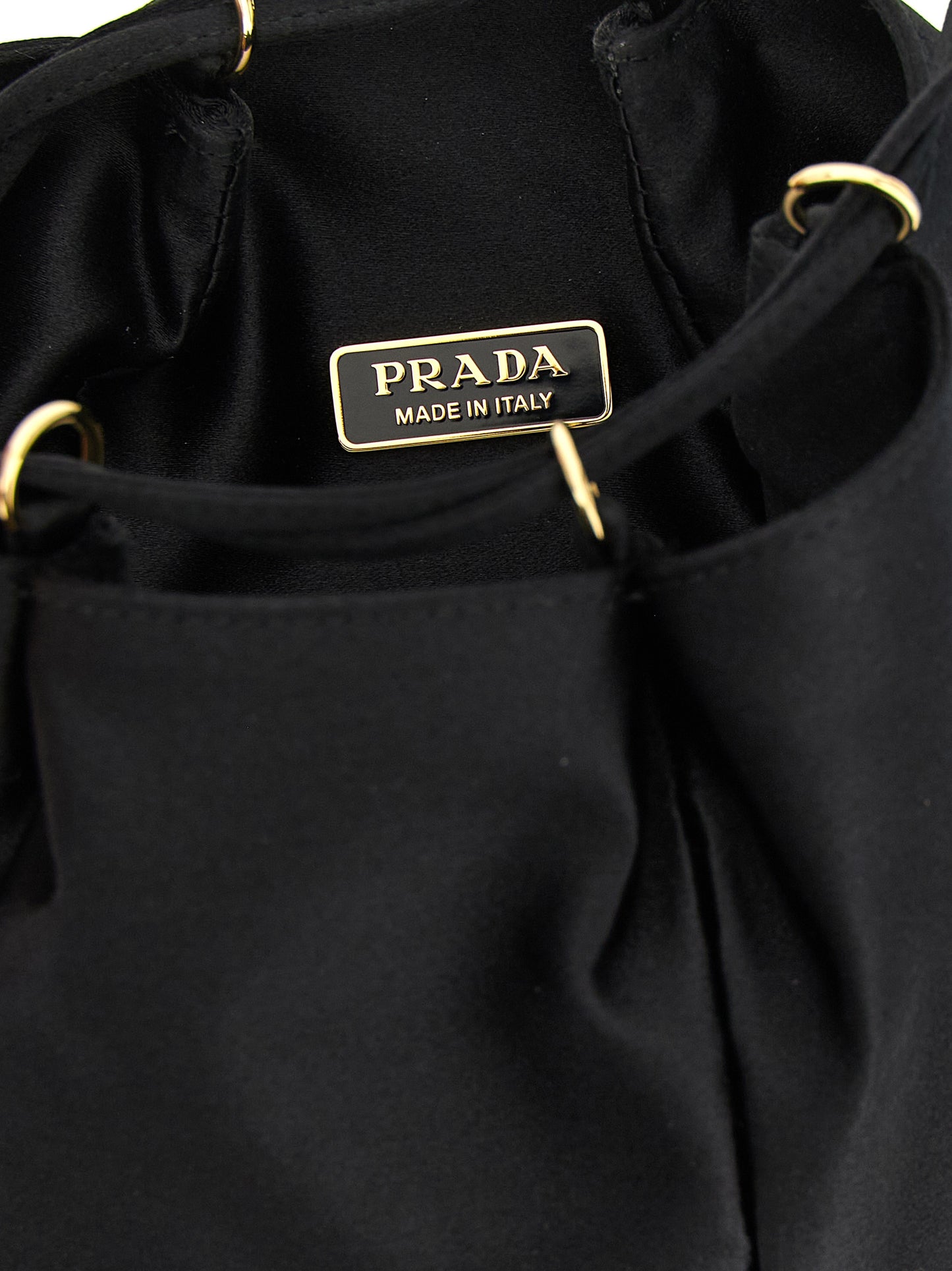 Black Viscose Shoulder Bag
