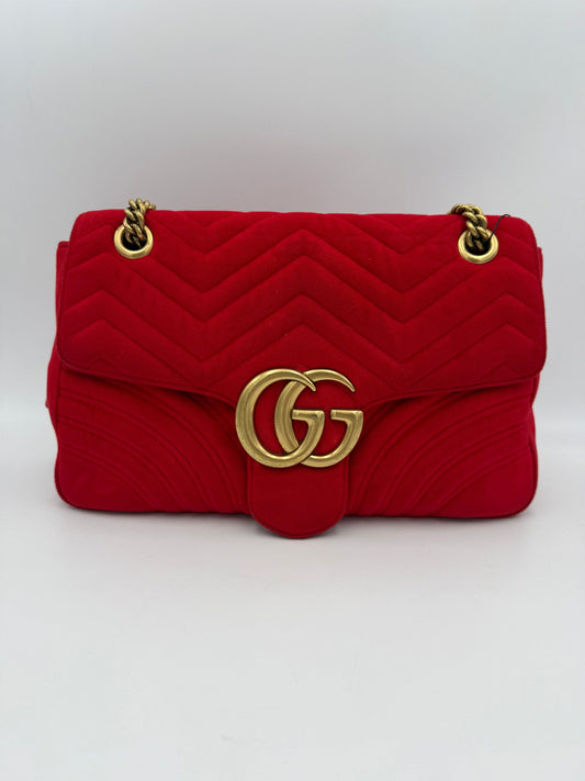 MARMONT Red Velvet Handbag