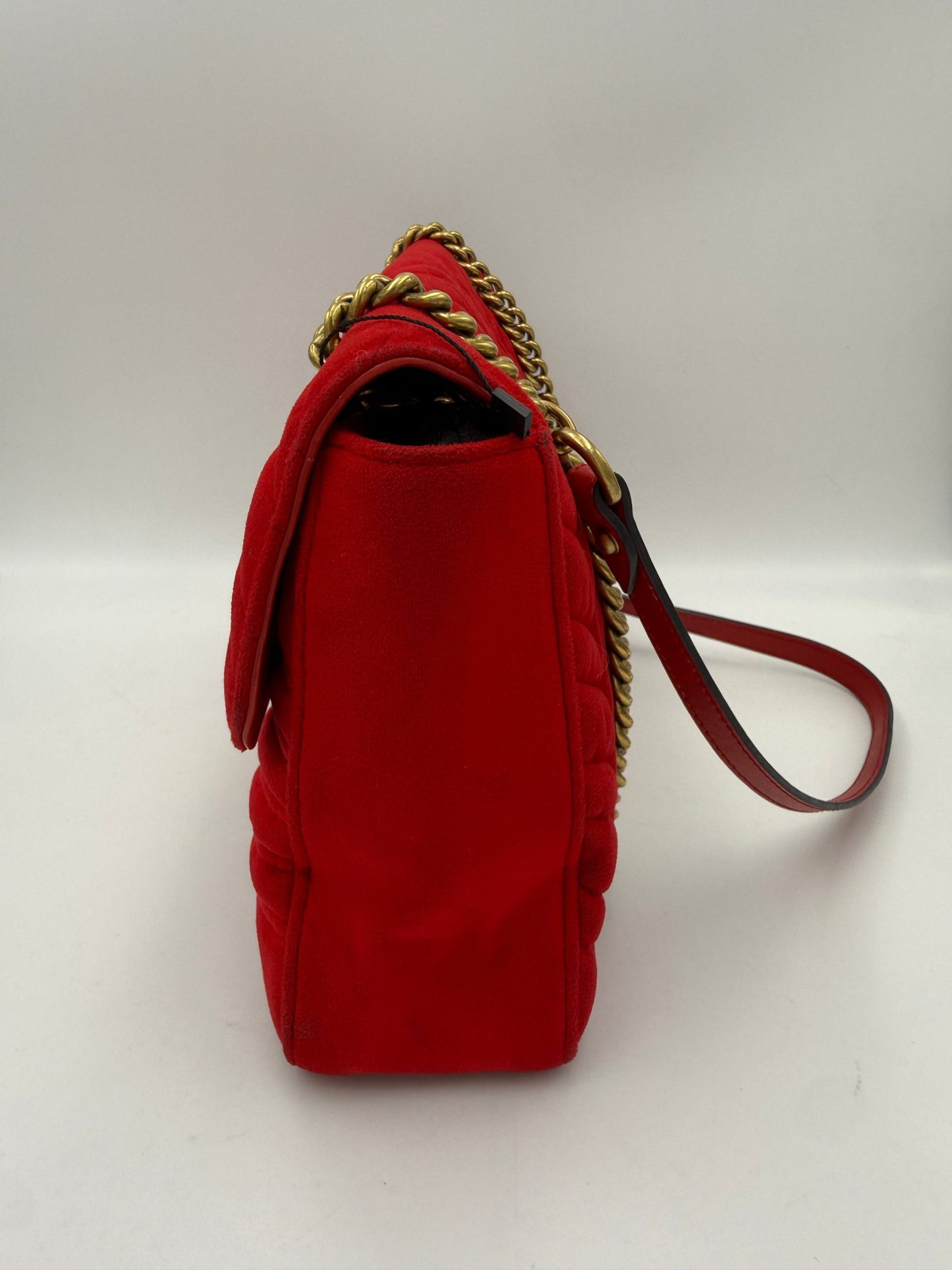 MARMONT Red Velvet Handbag