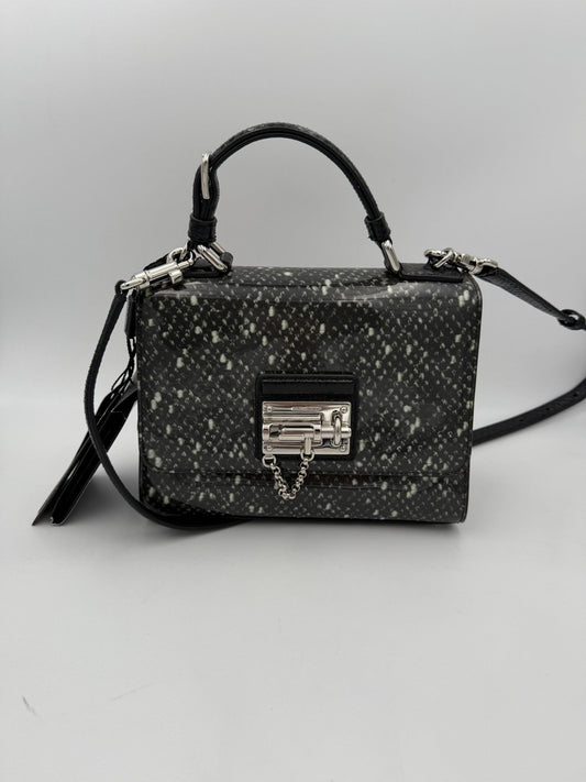 “Monica” Python and Patent Handbag