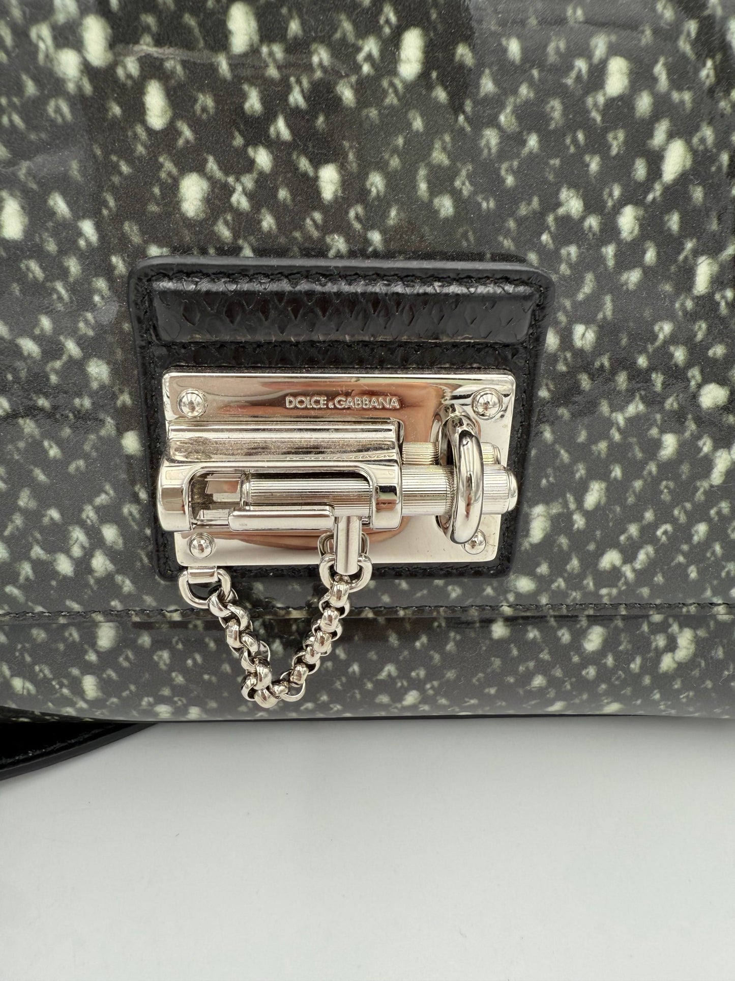 “Monica” Python and Patent Handbag